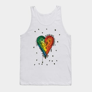 Watercolor Heart Love Tank Top